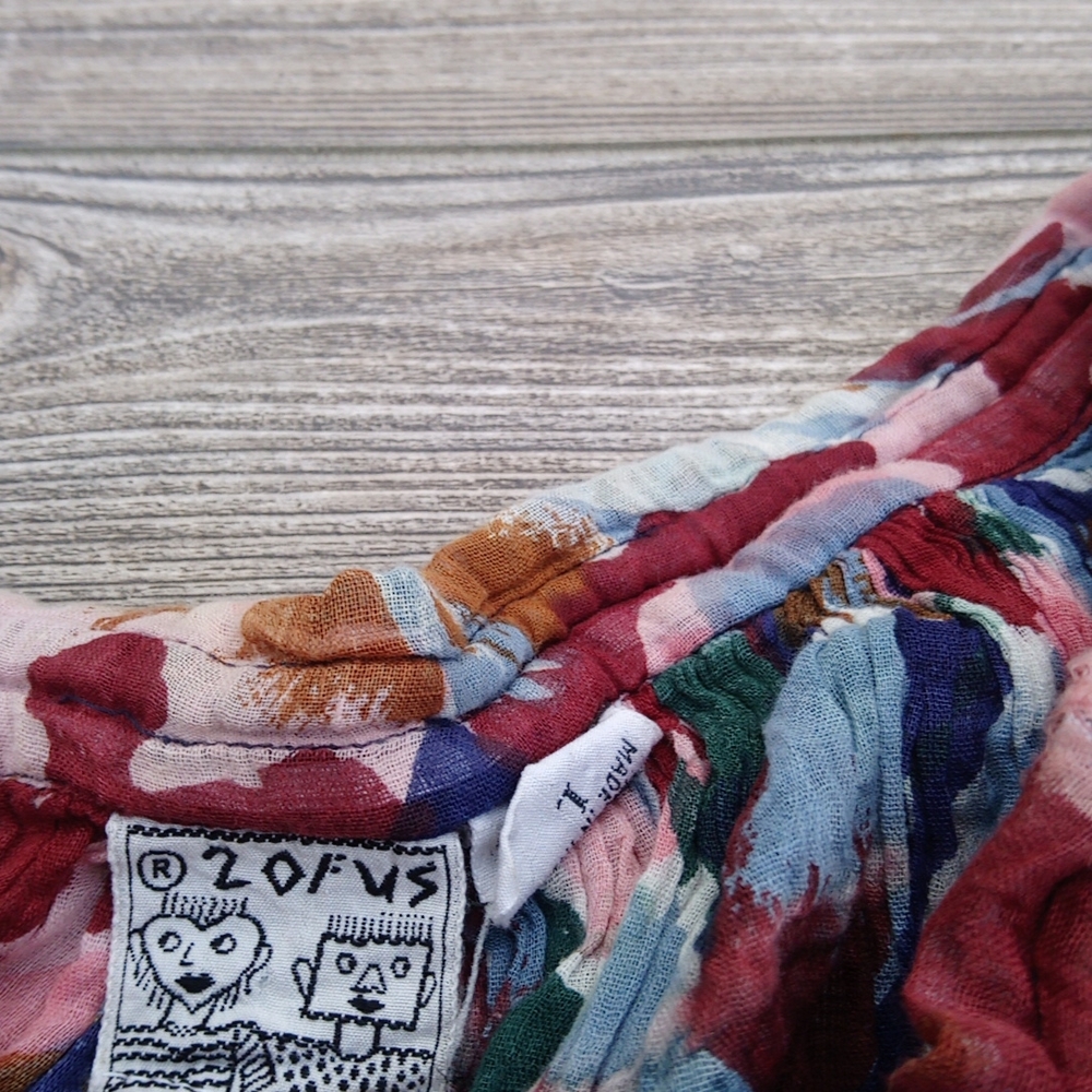 Flowy Lightweight Printed Pattern Drawstring Skirt - image 7